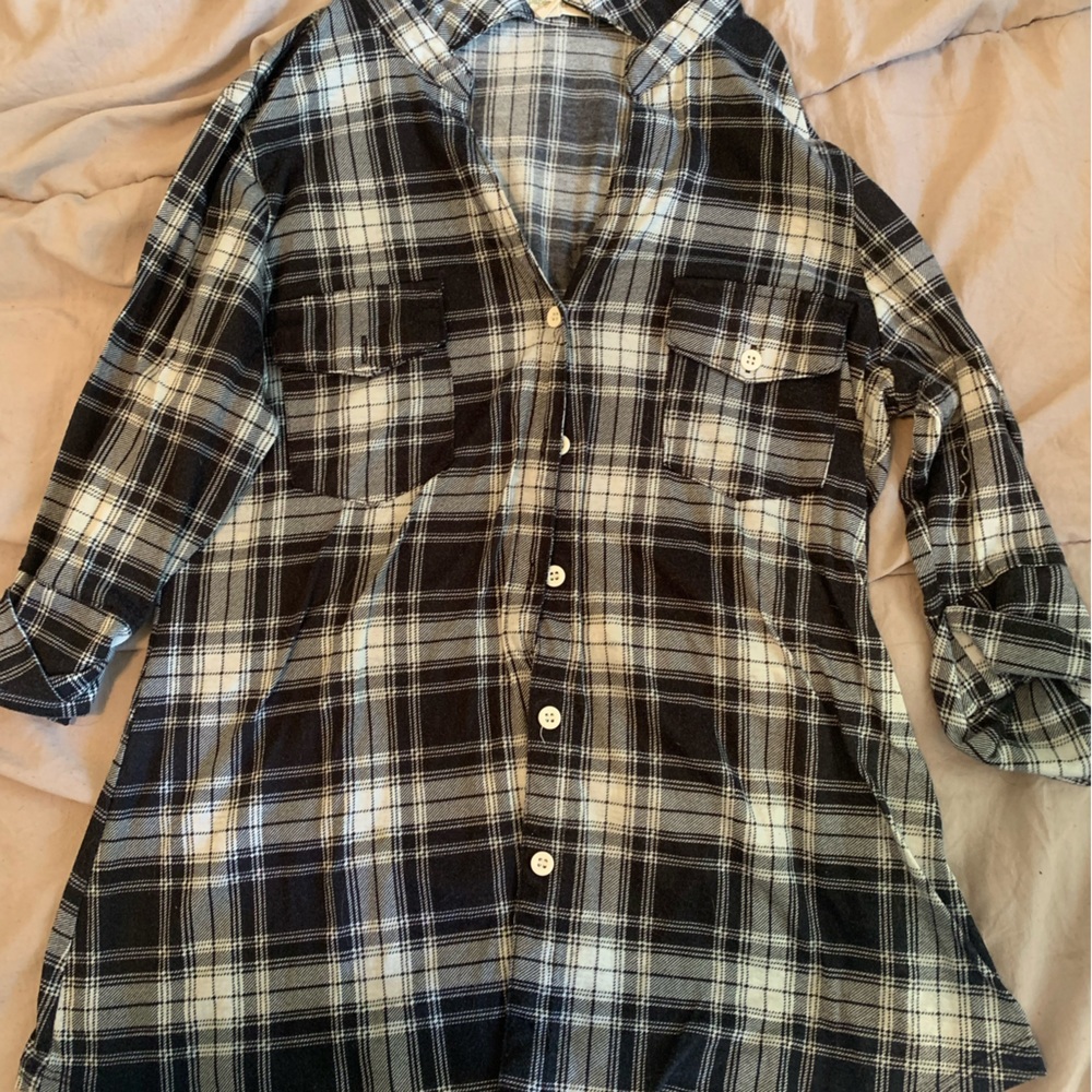black and white flannel